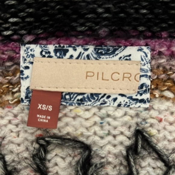 EUC Anthropologie Pink and Gray Patterned Cardigan Size XS/S - Picture 6 of 14